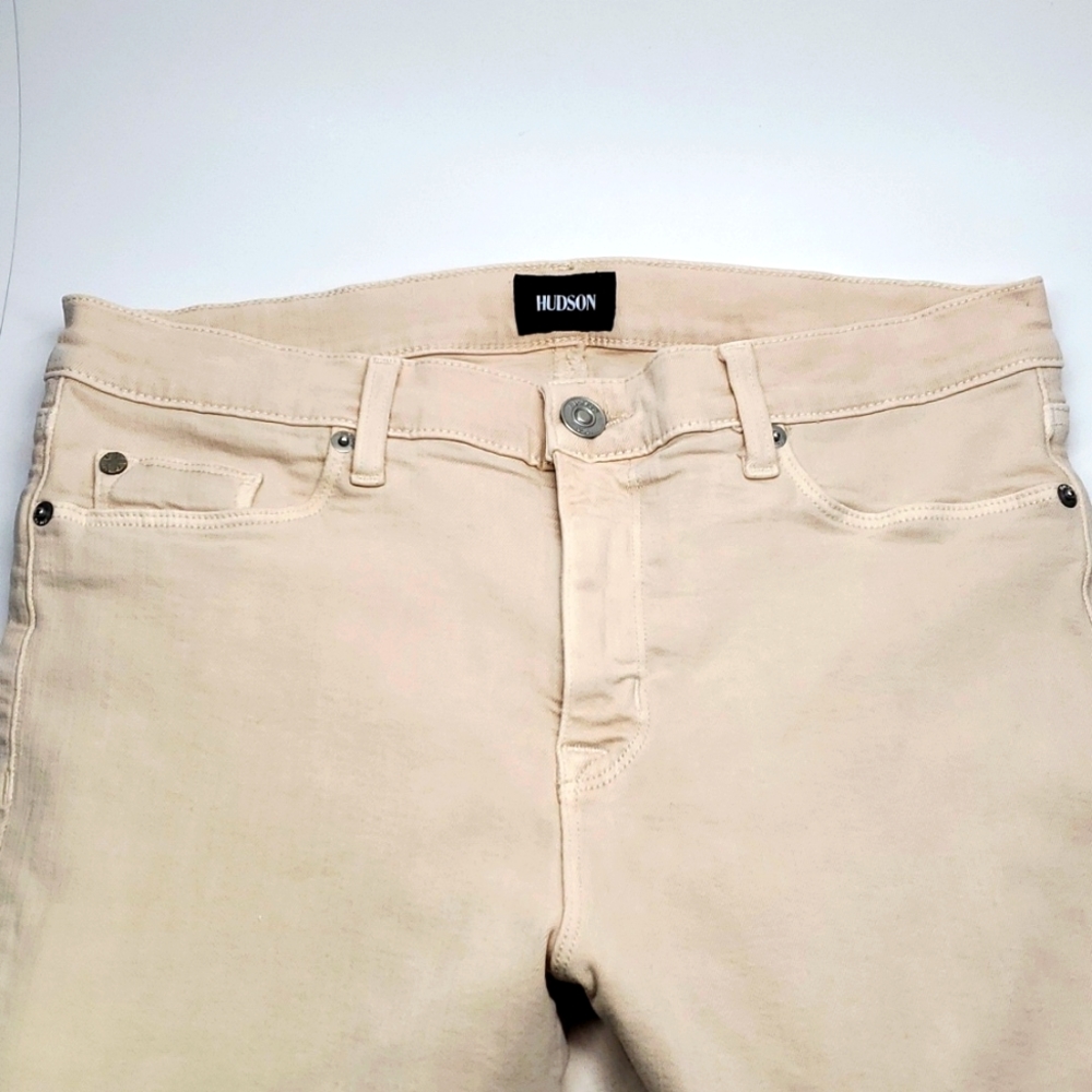 HUDSON Nico Midrise Ankle Supmer Skinny Jeggings 32 Cream NWOT Womens - Picture 5 of 14